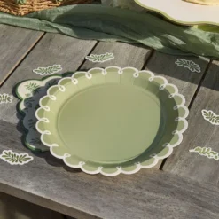 Paptallerkener Grønne Blade Botanic