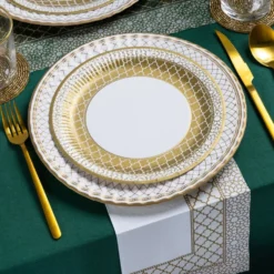 Paptallerkener Guld Ornament
