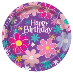 Paptallerkener Happy Birthday Lilla