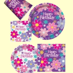 Paptallerkener Happy Birthday Lilla