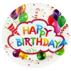 Paptallerkener Happy Birthday