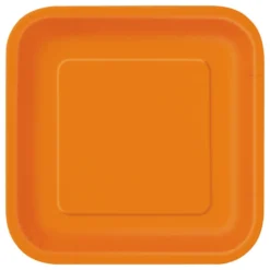 Paptallerkener Kvadratiske Orange