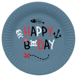 Paptallerkener Pirat Happy Birthday