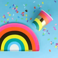 Paptallerkener Rainbow Brights