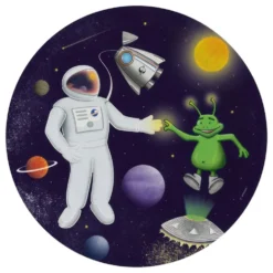 Paptallerkener Space Party