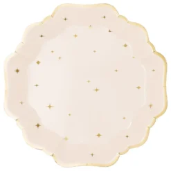 Paptallerkener Stjerner Beige