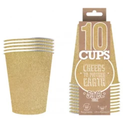 Party Cups Glitrende Guld