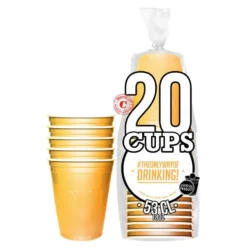 Party Cups Plast Guld