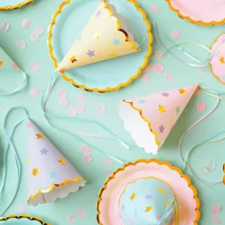 Partyhatte Pastel med Stjerner