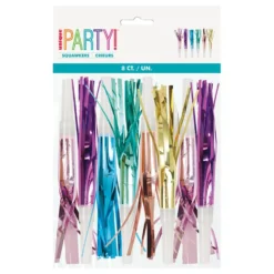 Partytutor Metallic Flerfarvede med Frynser