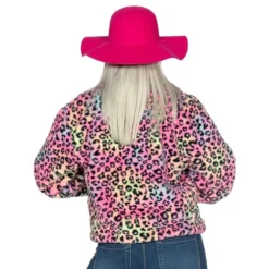 Pelsjakke Leopard Lyserød