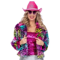 Pelsjakke Leopard Multifarvet