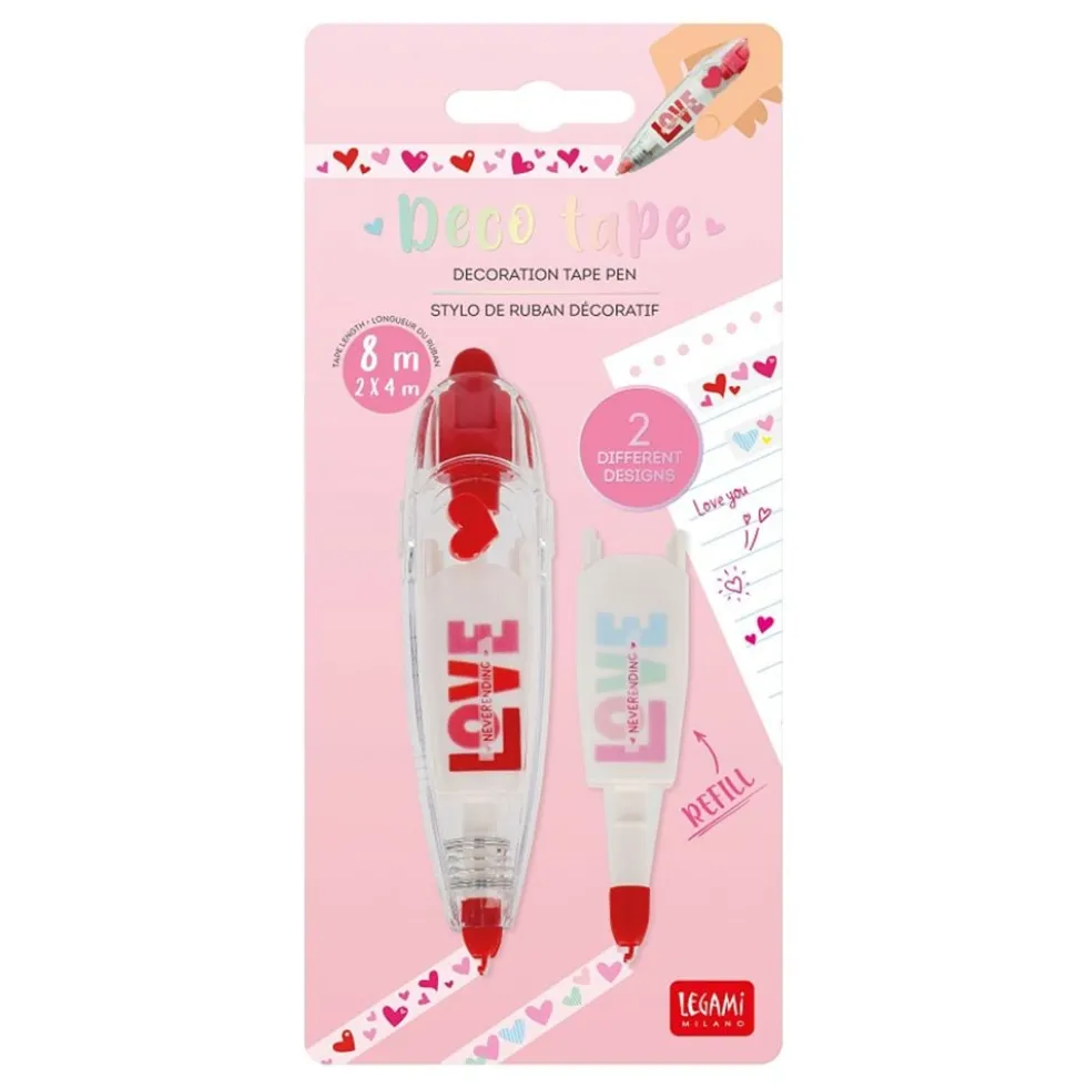 Pen med Dekorationstape Heart