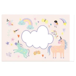 Personlige Stickers til Sæbebobler Unicorns & Rainbows