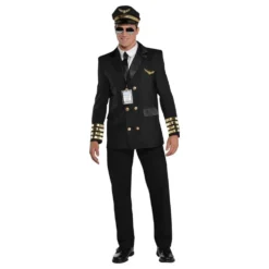 Pilot Sort Kostume