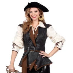 Piratjakke Deluxe Dame Kostume