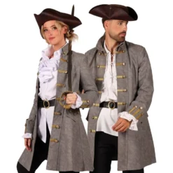 Piratjakke Grå Dame Deluxe