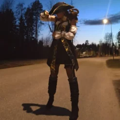 Piratkaptajn Damekostume Deluxe