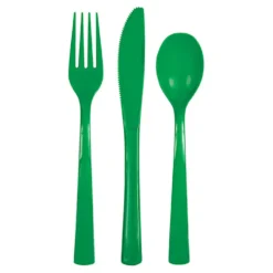 Plastbestik Grønt