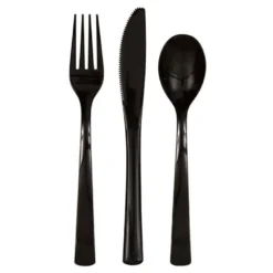 Plastbestik Sort