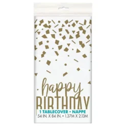 Plastdug Happy Birthday Guld