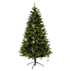 Plastjuletræ med LED-belysning