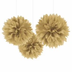 Pom-Poms Guld Loftsdekoration