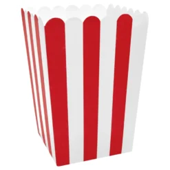 Popcornbægre Røde Stribede