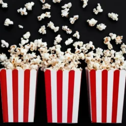 Popcornbægre Røde Stribede