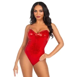 Rød Body med Pailletter Deluxe