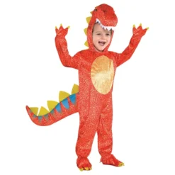 Rød Dinosaur Børnekostume