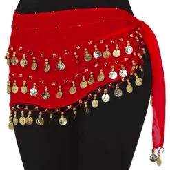 Rød Esmeralda Sjal