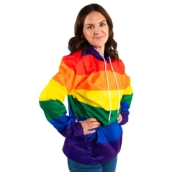 Regnbuefarvet Hoodie
