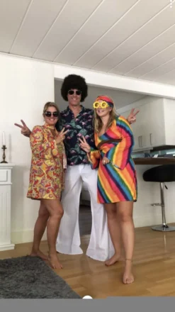 Regnbue Hippie Kostume