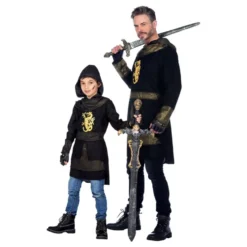 Ridder Sort/Guld Kostume