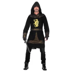 Ridder Sort/Guld Kostume