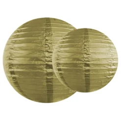 Rispapirlampe Guld