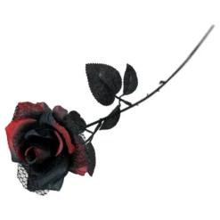 Rose i Plast Rød/Sort