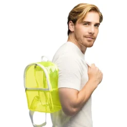 Rygsæk Transparent Neongul