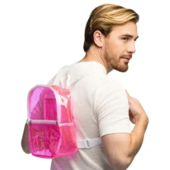 Rygsæk Transparent Neonpink