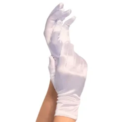 Satinhandsker Hvid Deluxe