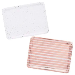 Serveringsfad Stribede Roséguld Metallic