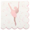 Servietter Ballerina Lyserød/Hvid