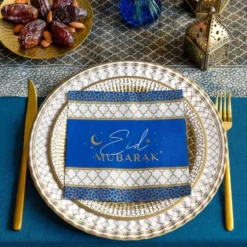 Servietter Eid Mubarak Navy