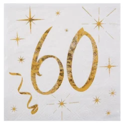 Servietter 60 Guld