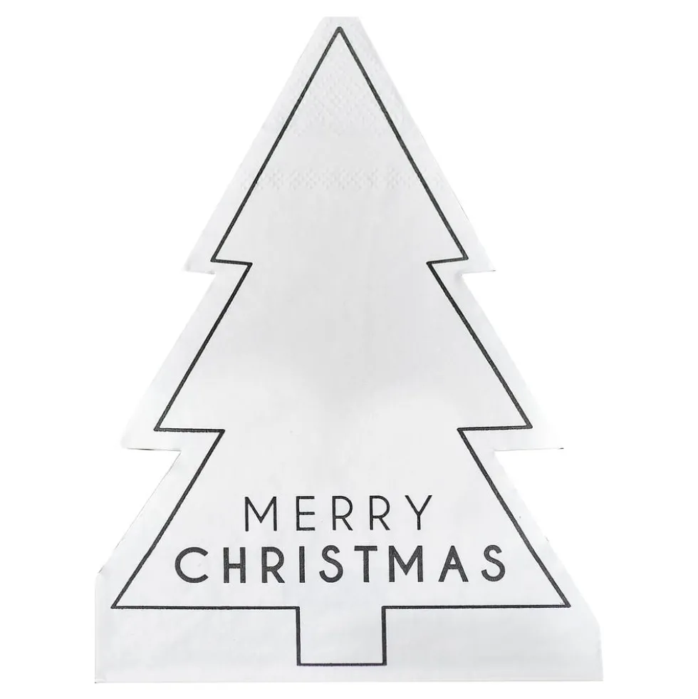 Servietter Juletræ Merry Christmas