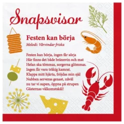 Servietter Krebsfest Snapsviser