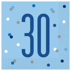 Servietter 30 Lyseblå Prikket