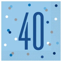 Servietter 40 Lyseblå Prikket