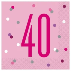 Servietter 40 Lyserød